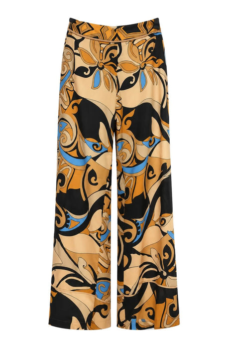 Pantaloni da donna Nenette fluidi a stampa multicolore