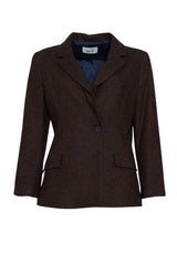 Blazer monopetto in trama spinata da donna Niu fronte