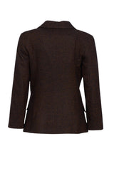 Blazer monopetto in trama spinata da donna Niu retro
