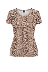 No Secrets T-shirt Donna Pitonata in Cotone Stretch