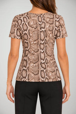 No Secrets T-shirt Donna Pitonata in Cotone Stretch