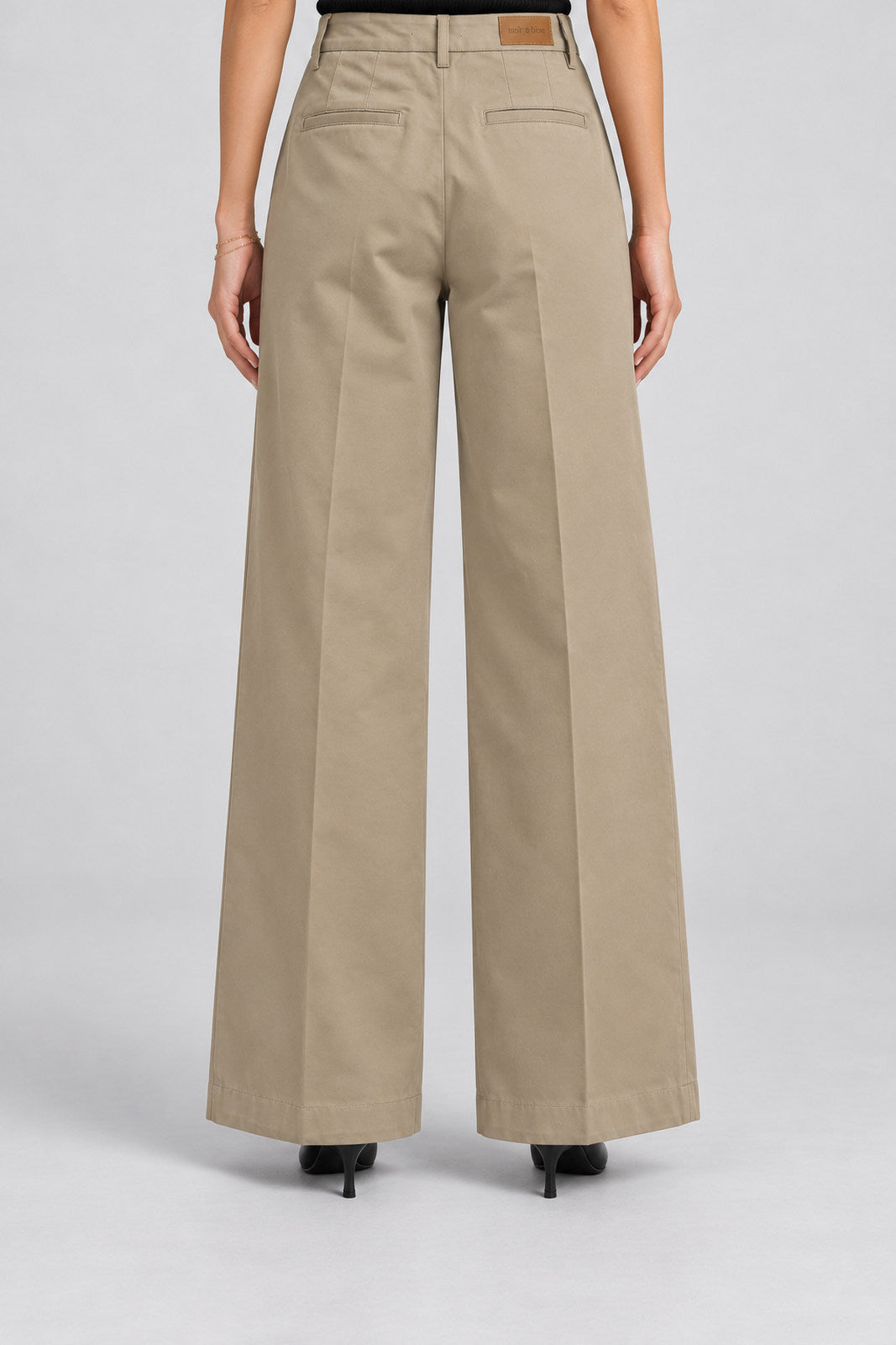 Noir n Bleu Pantaloni Donna Chino Vita Alta