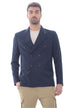 Conjunto de chaqueta de hombre cruzada.