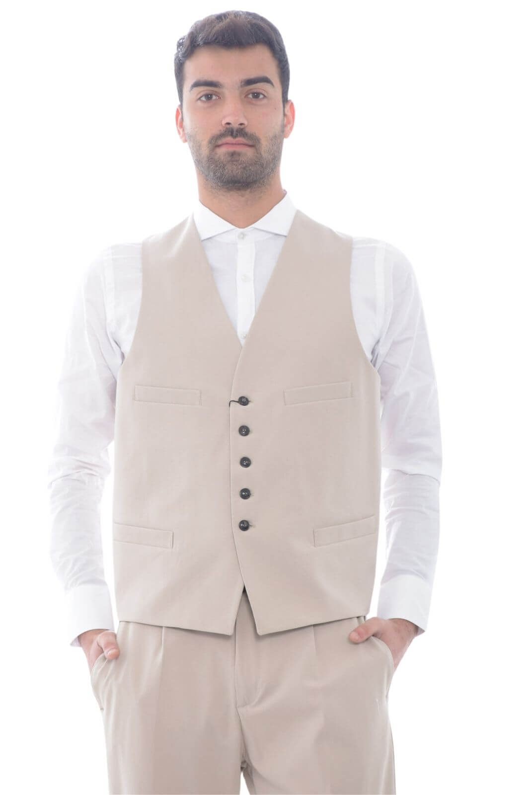 Outfit gilet uomo tinta unita