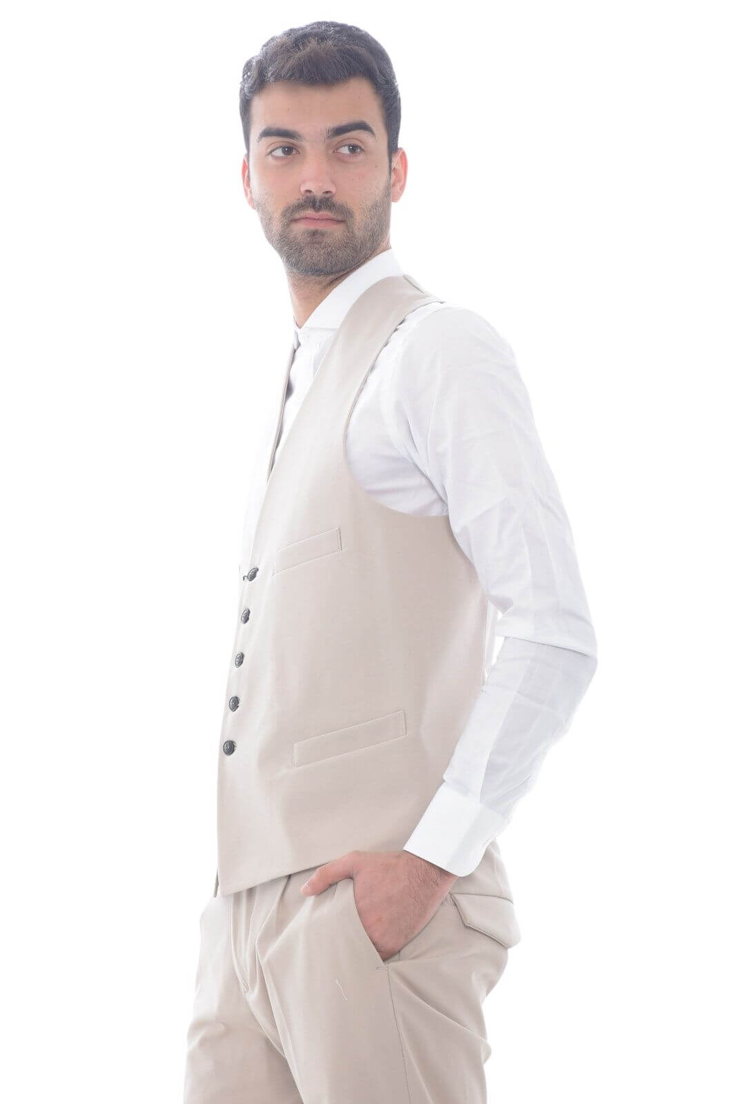 Outfit gilet uomo tinta unita