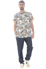 Conjunto de camisa de lino para hombre.