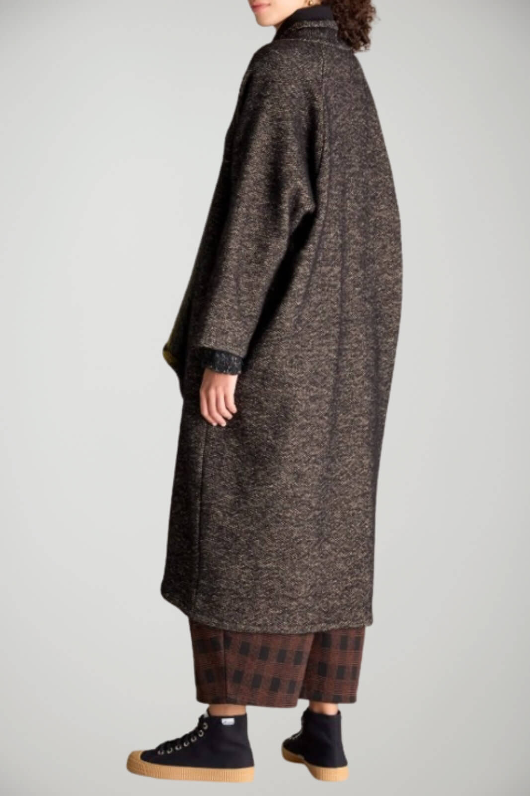 Opificio Neirami Cappotto lungo sciallato da donna retro