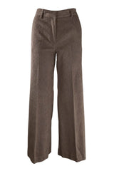 Ottod’Ame Pantaloni Donna in Velluto a Coste Wide Leg