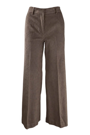Ottod’Ame Pantaloni Donna in Velluto a Coste Wide Leg
