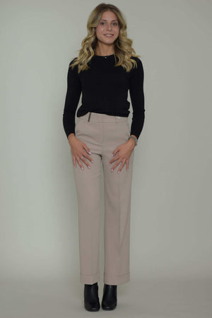 Peserico Pantalón palazzo de mujer con puños