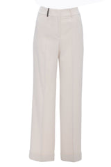 Peserico Pantalón palazzo de mujer con puños