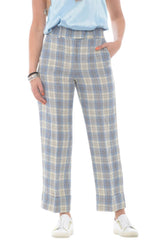 Peserico Pantalone Donna in fantasia check