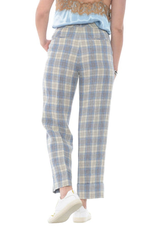 Peserico Pantalone Donna in fantasia check