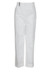Pantalones de mujer Peserico con microperlas en la parte inferior