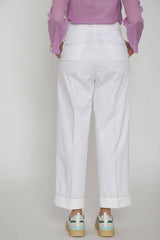 Pantalones de mujer Peserico con microperlas en la parte inferior