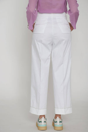 Pantalones de mujer Peserico con microperlas en la parte inferior
