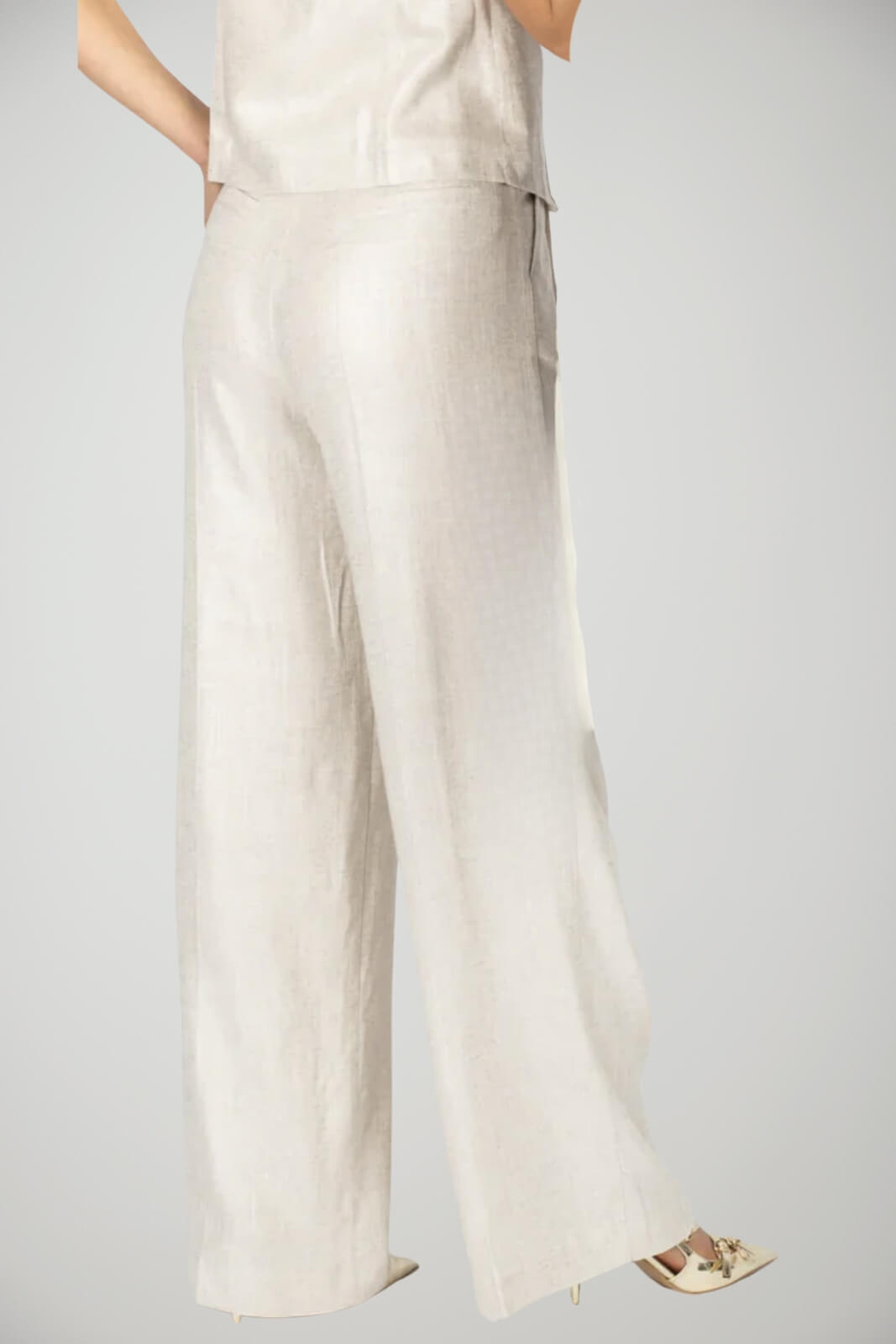Pantalones Palazzo Imperial para Mujer con Pliegues