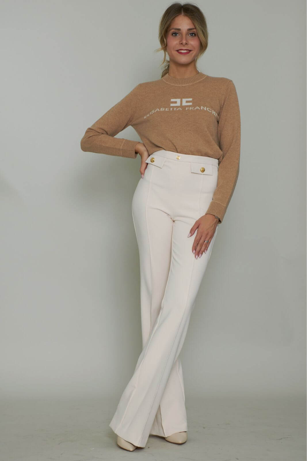 Elisabetta Franchi pantaloni donna bootcut