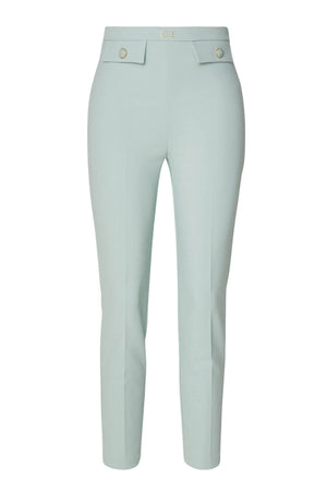 Elisabetta Franchi Women's Crepe Trousers with Faux Flaps