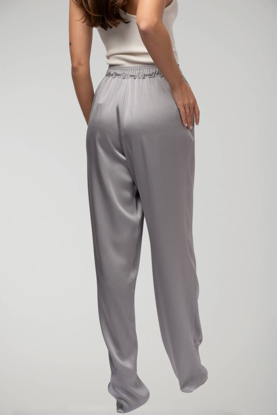 Elisabetta Franchi pantaloni donna jogger in raso