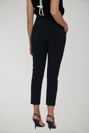 Elisabetta Franchi women's crepe trousers with logo plaque