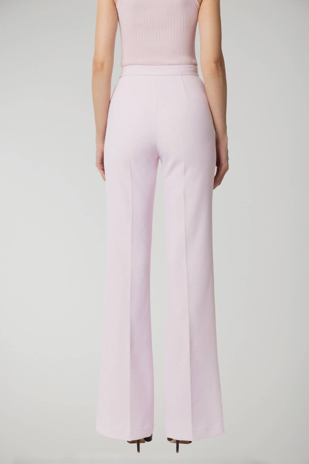 Elisabetta Franchi women's crepe trousers with logo plaque