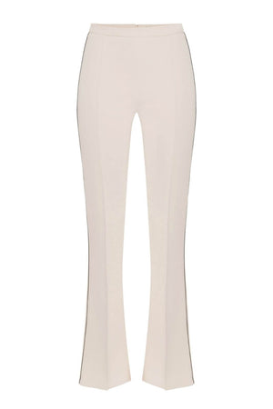 Elisabetta Franchi pantaloni donna in crepe con piping a contrasto