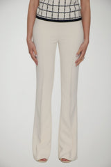 Elisabetta Franchi pantaloni donna in crepe con piping a contrasto