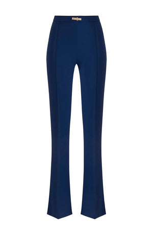 Elisabetta Franchi women's flared trousers in lightweight double crepe