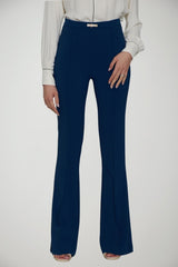 Elisabetta Franchi women's flared trousers in lightweight double crepe