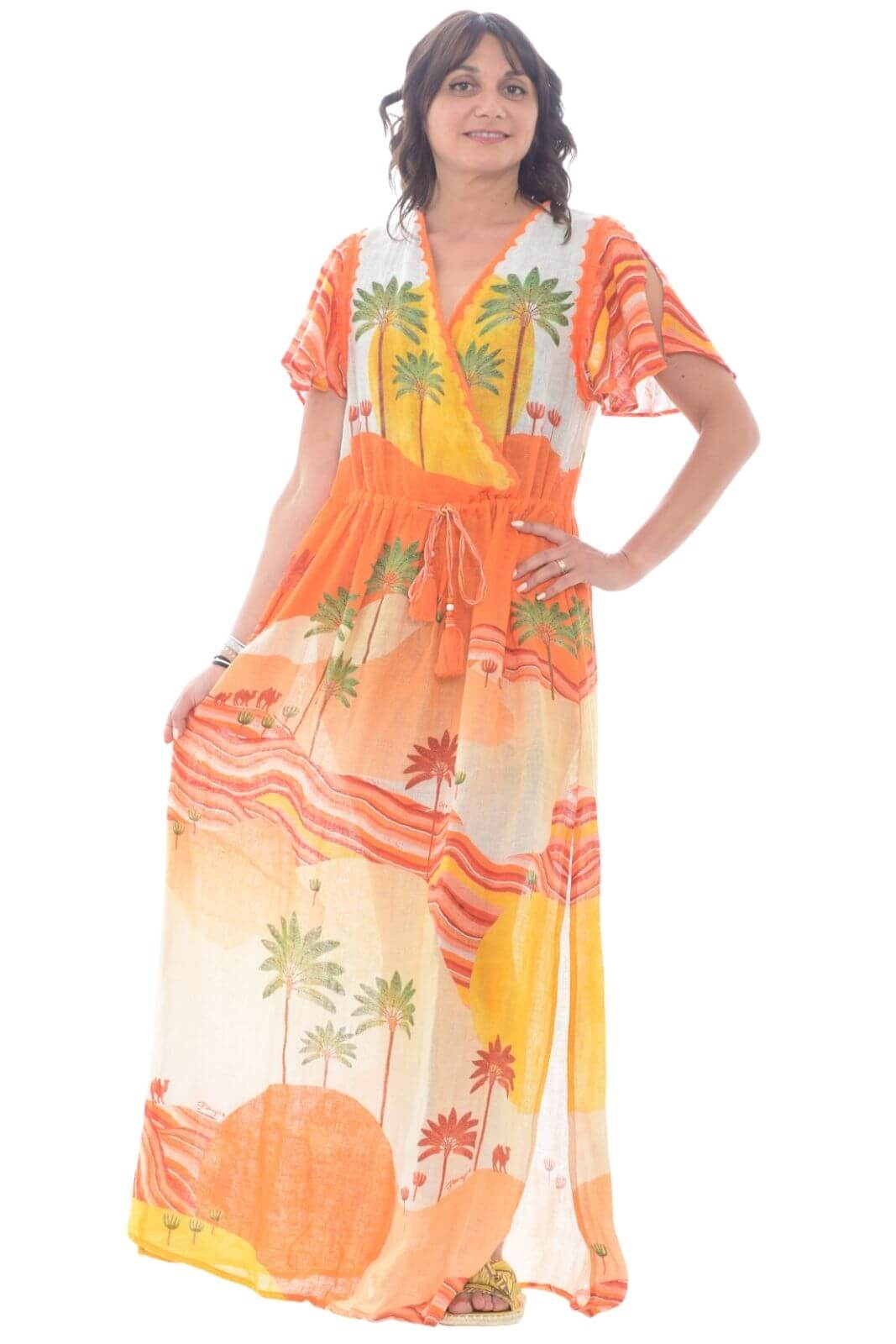 Pin Up Women's Dress with V-Neck