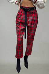 Dixie Pantalone Donna in fantasia check con cintura