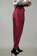 Dixie Pantalone Donna in fantasia check con cintura