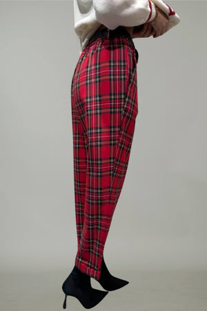 Dixie Pantalone Donna in fantasia check con cintura