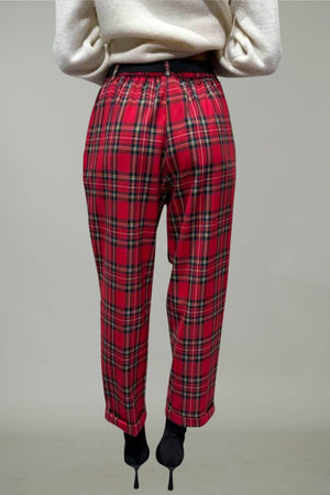 Dixie Pantalone Donna in fantasia check con cintura