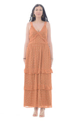 Twinset abito donna lungo fantasia pois