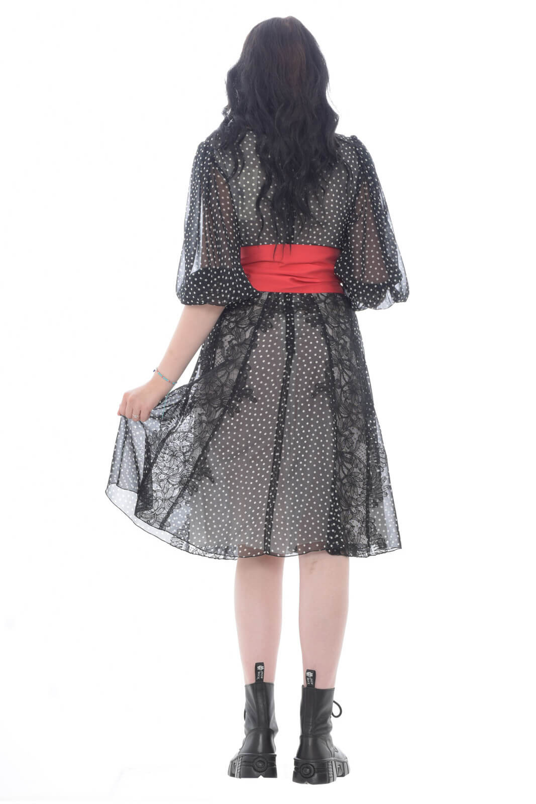 X'S Milano Women's dress in polka dot pattern