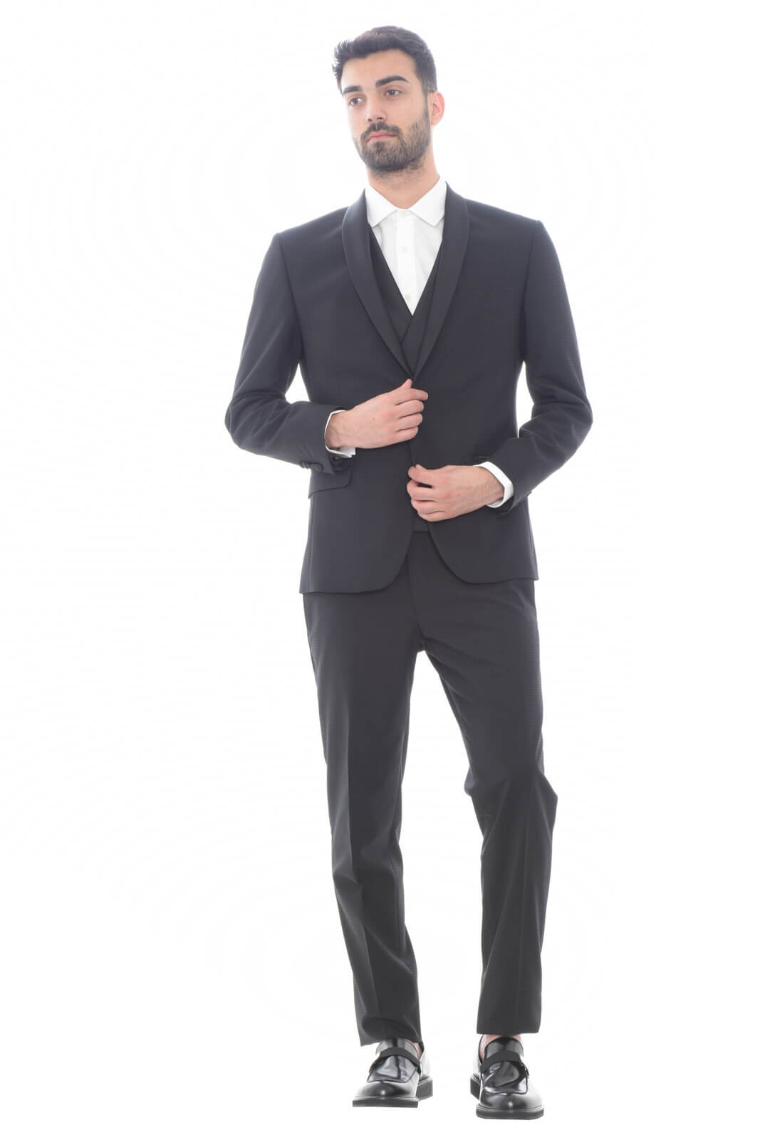 Angelo Toma Men's suit with lapel collar