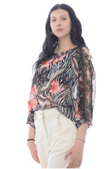 X'S Milano Blusa de mujer con inserciones de encaje