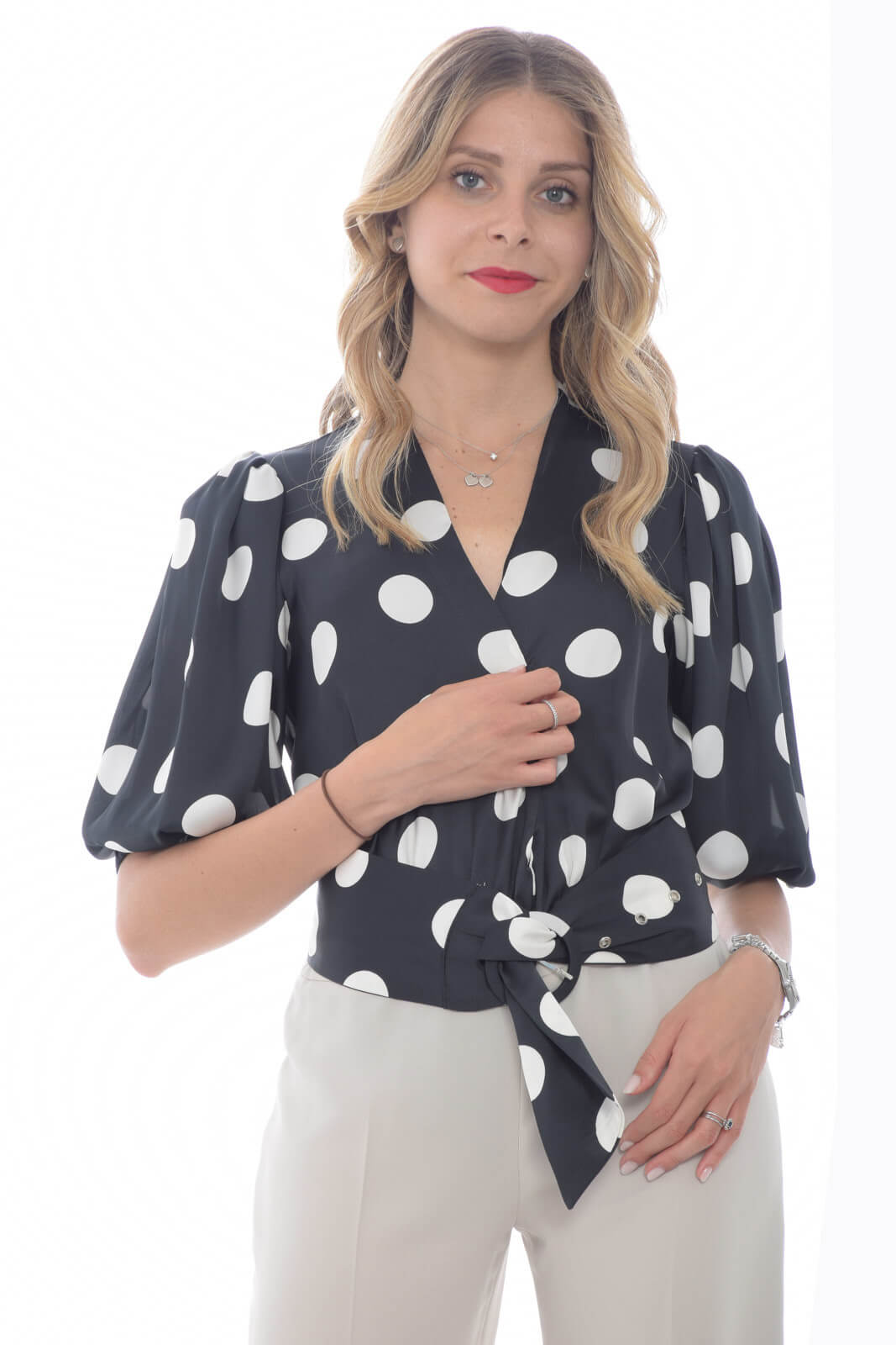 X'S Milano Women's bodysuit with polka dots