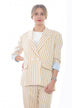 Imperial oversized women's jacket with striped pattern