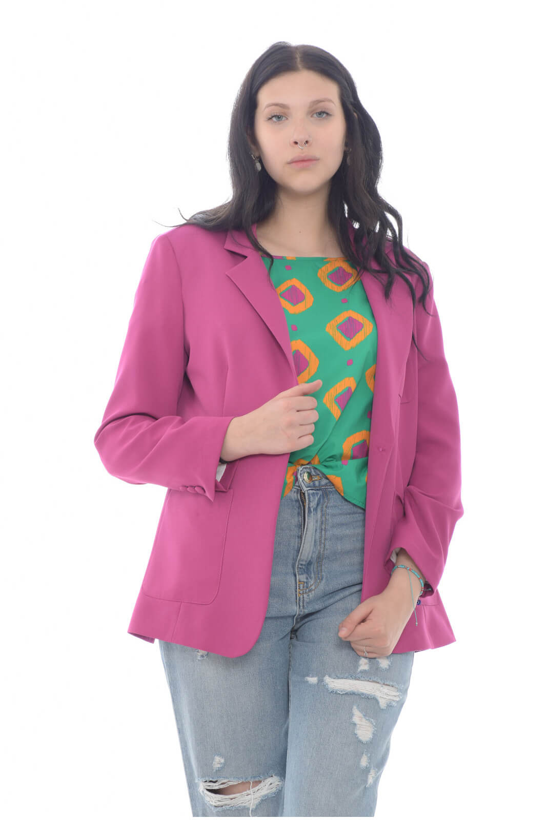 Chaqueta de mujer de lana de cabra