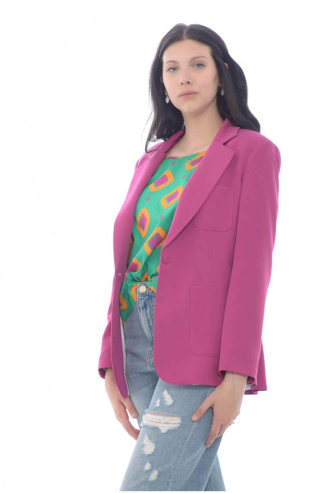 Chaqueta de mujer de lana de cabra