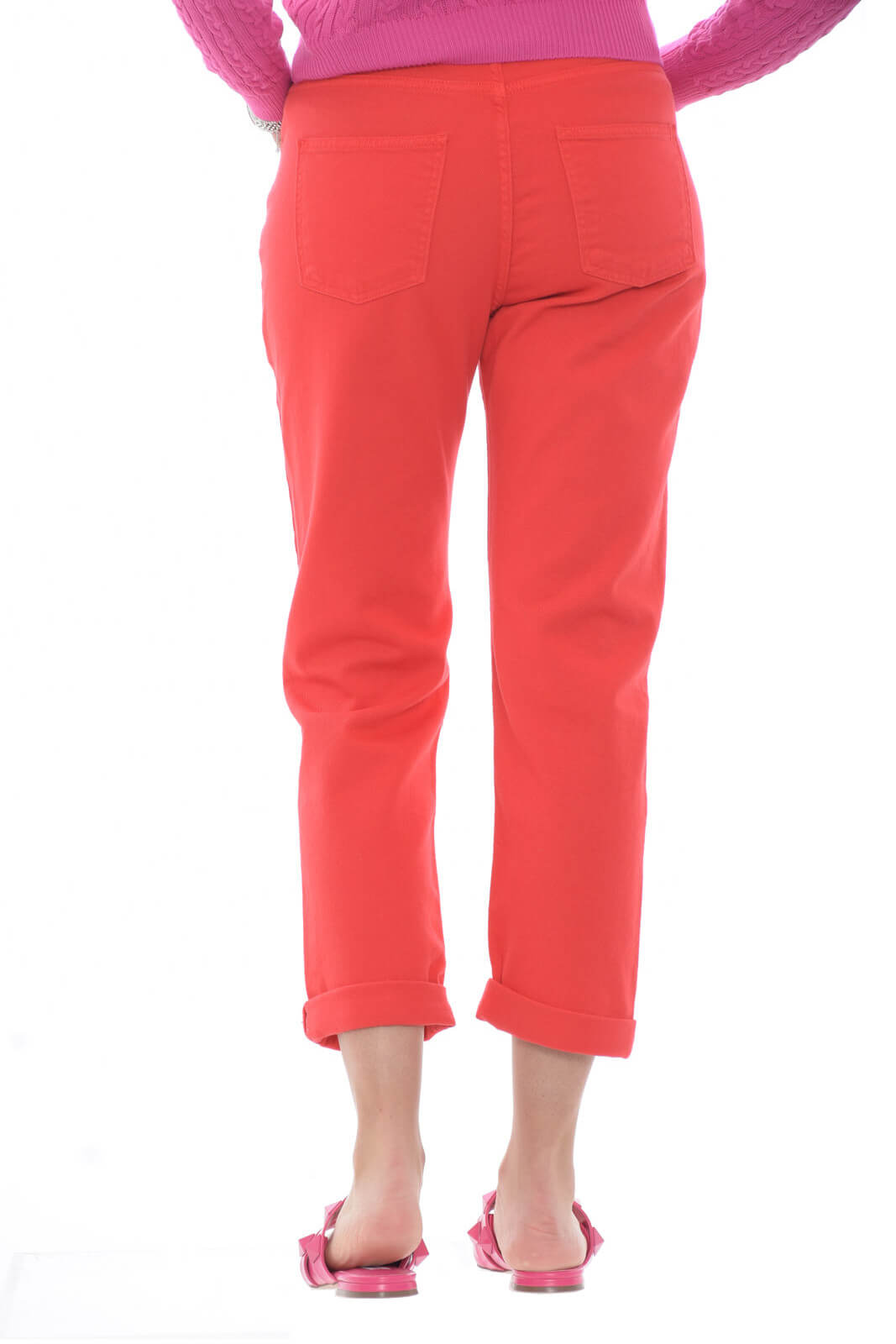 Berna Jeans Woman in mom fit gabardine