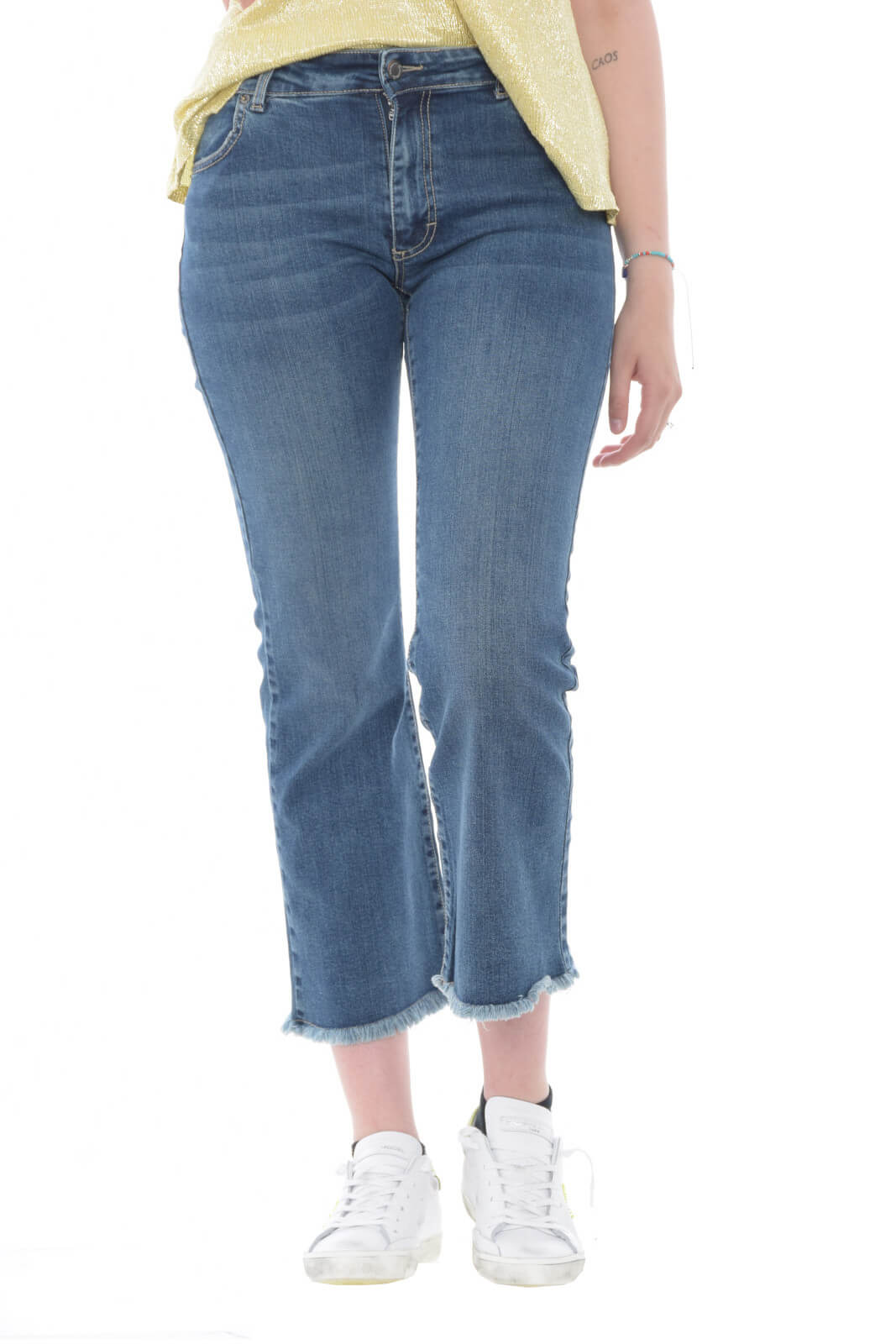 Souvenir Jeans Donna con fondo in taglio vivo