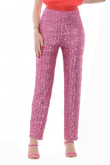 Blumarine Pantalón de mujer en lentejuelas.