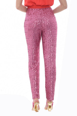 Blumarine Pantalón de mujer en lentejuelas.