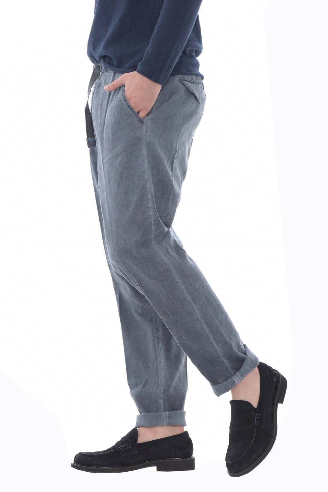 White Sand men's trousers with antiqued effect