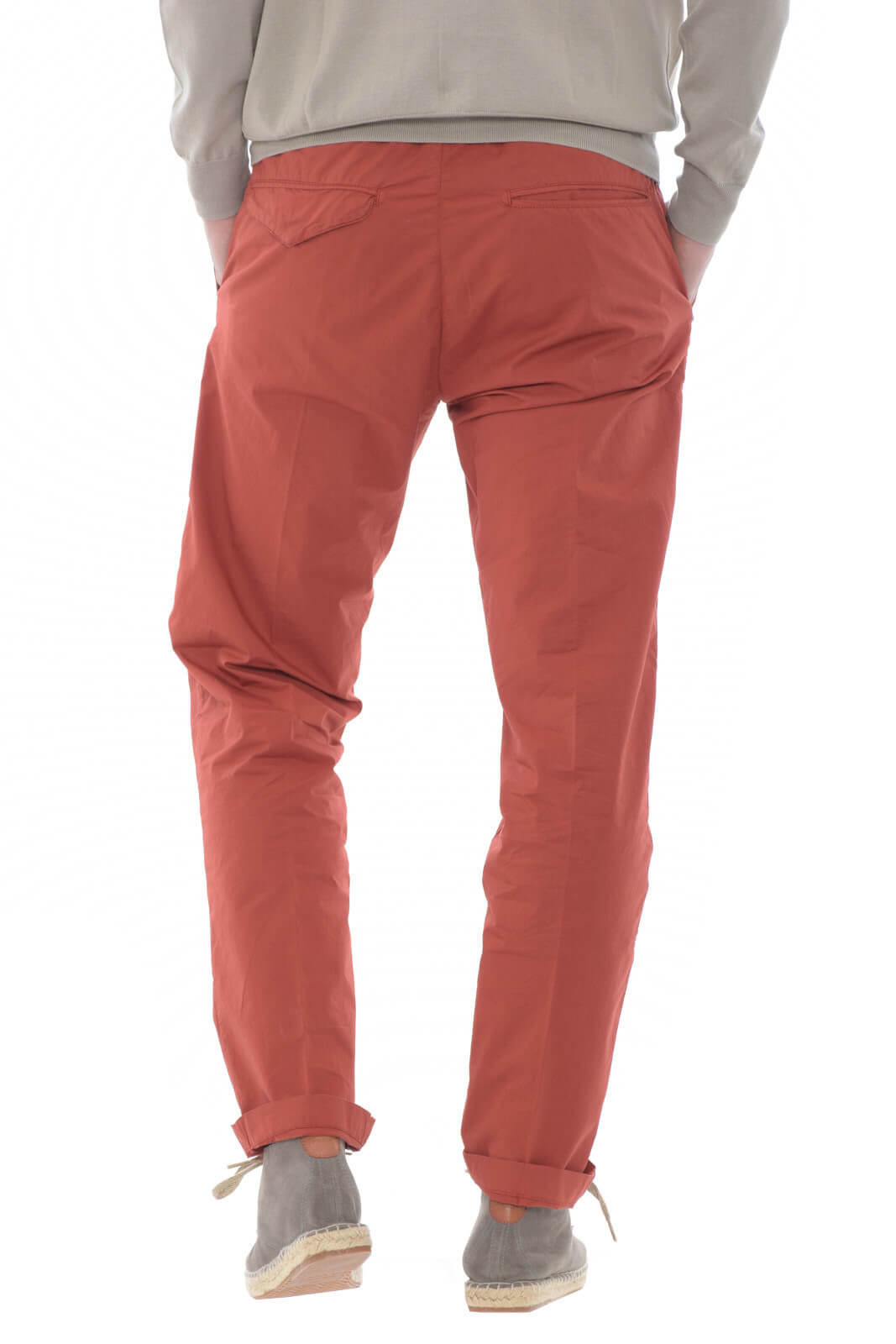 Acquista Pantaloni in pelle da uomo Pantaloni da uomo in pelle rossa  elastica slim fit alla moda colore bianco con rete bar