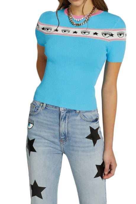 Chiara Ferragni LOGOMANIA women's knitted t-shirt